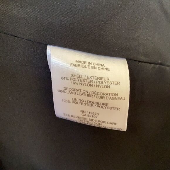 Helmut Lang Womens Leather Jacket With Fabric Trim - Picture 4 of 5